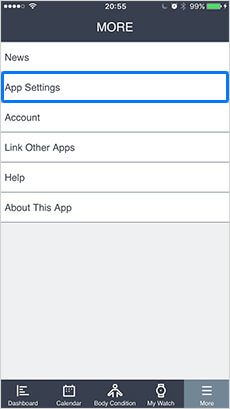 Modify your app settings