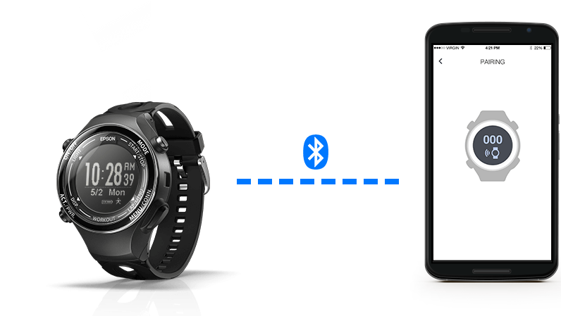 Pair your watch with the Epson View app