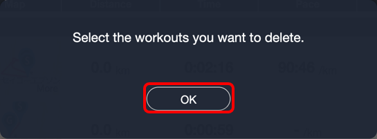 Delete workout data