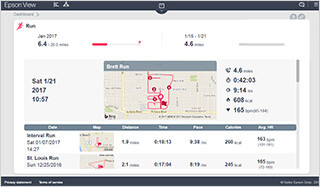 Search for workout data on the dashboard