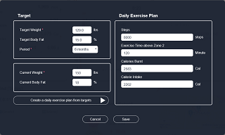 Setting targets for Daily activity