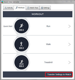 Modify your workout settings