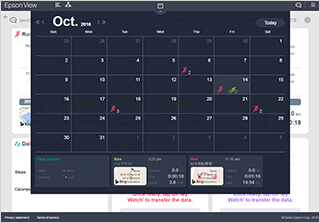 Search data using the calendar