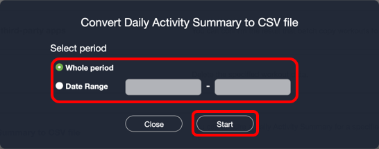 Convert Daily Activity Summary to CSV file