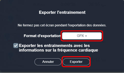 GPX exporter