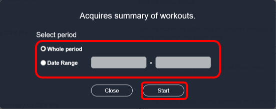 Convert summary of workouts to CSV file