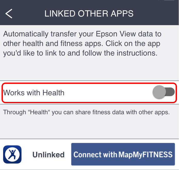 Link fitness data with other companies' apps